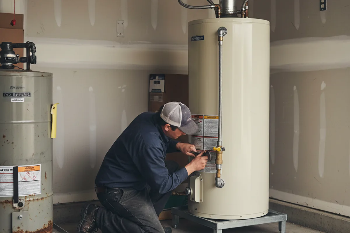 Water heater and shutoff valve replacement in Sale Creek